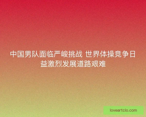 中国男队面临严峻挑战 世界体操竞争日益激烈发展道路艰难